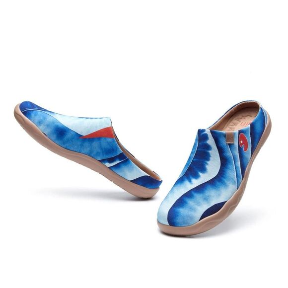 UIN Men's Mules Comfort Shoes Casual slipper (INDIGO WAVES MALAGA) - Picture 7 of 10